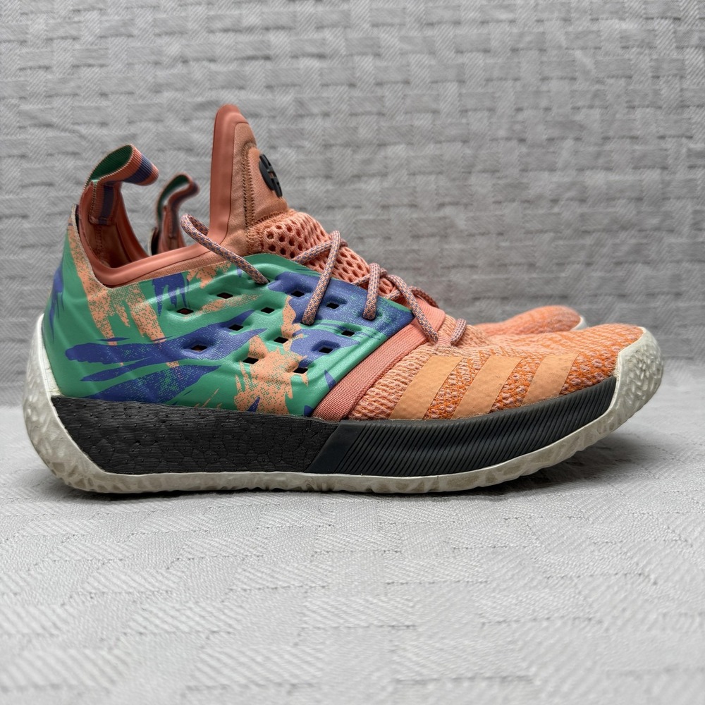 Adidas Harden Vol.‎ 2 Shoes Mens Size 9.5 Multicolor Basketball Sneakers AH2219